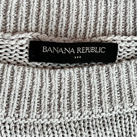 Banana Republic Crew Neck Cotton Blend Sweater Gray Women's Size M - Picture 4 of 5